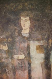 The fresco of young Milutin, Sopocani, Serbia